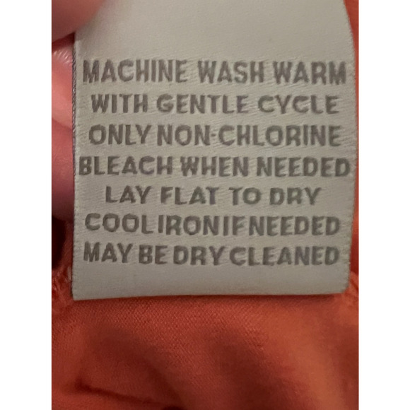 Soft Surroundings Womens Pullover Top Size 1X Salmon Long Sleeve Tunic V-Neck - Picture 6 of 7